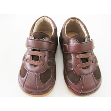 Brown Suede Baby Boy Squeaky Shoes